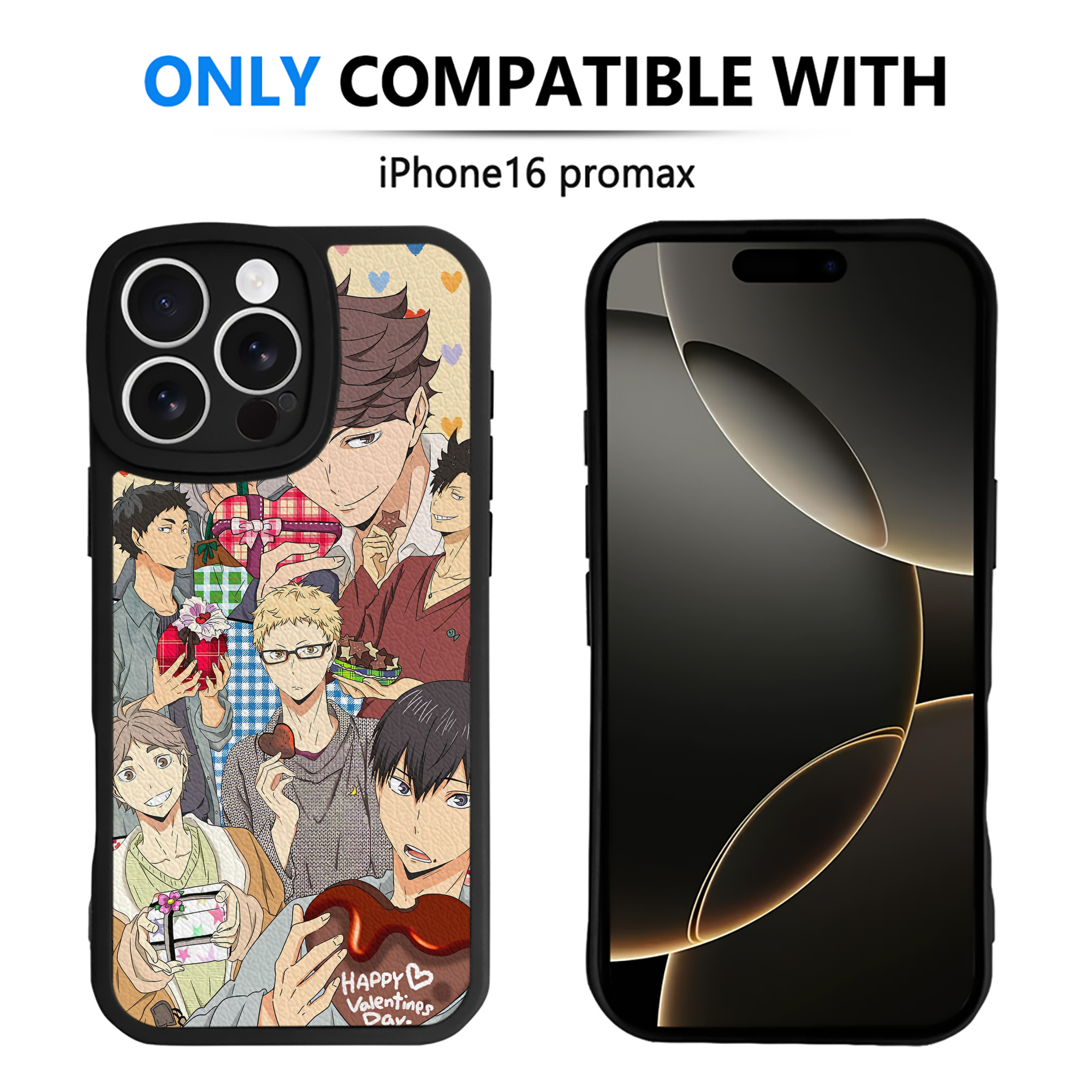 （画像用） ハイキュー!! Haikyu!! 【iPhone 16シリーズ対応】シリコンスマホケース（レザー調） 材質：シリコン